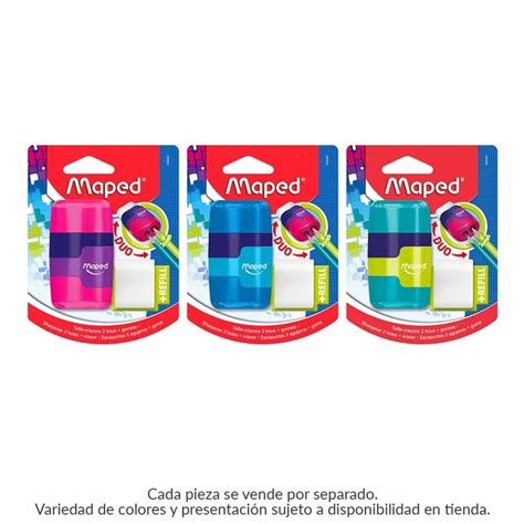 Sacapuntas Goma Maped Connect Colorful 2 Orificios Varios Modelos 1 Pza