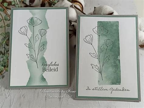 Two Cards With Watercolor Flowers On Them