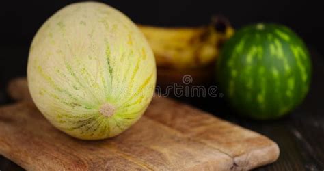 Cut Into Pieces Ripe Yellow Melon With Sweet Pulp Stock Footage Video