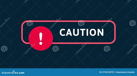 Caution Attention Sign Vector Modern Color Illustration Stock Vector