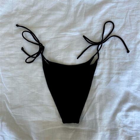 Kendall Kylie Swim Kendall Kylie Black String Bikini Bottom