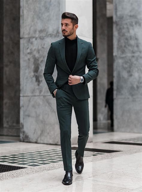 How To Wear A Green Suit Color Combinations With Shirt And Tie