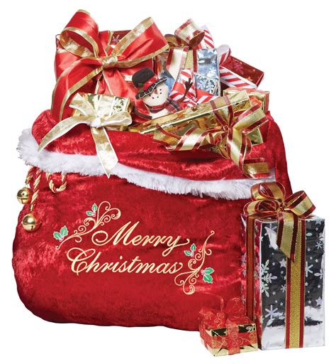 Santa Claus Deluxe Bag Holiday Stocking Gift Bag Mens Costume Christmas