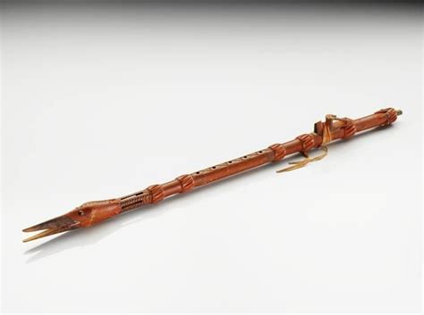 Oglala Lakota Object Name Mans Courting Flute In The Form Of A Bird