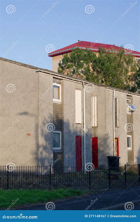 High Rise Council Flats In Poor Housing Estate With Many Social Welfare