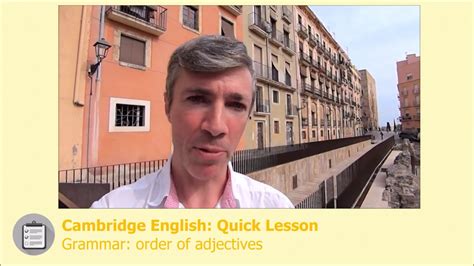 Order Of Adjectives Quick Lesson Youtube