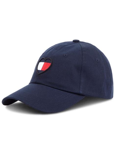 Czapka Z Daszkiem Tommy Jeans Tjw Flag Heart Cap AW0AW05636 Granatowy