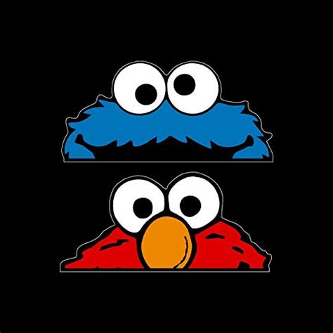 Buy Usspands Elmo And Cookie Monster Sticker 150x70mm Vinyl Decal