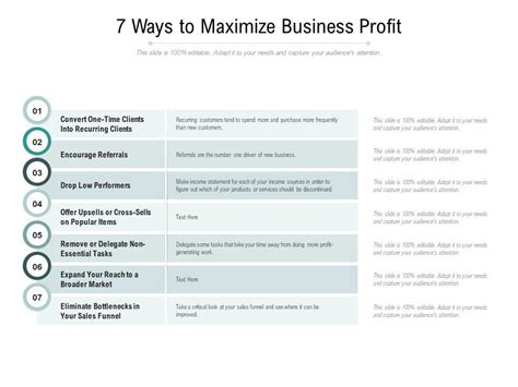 7 Ways To Maximize Business Profit Powerpoint Templates Download