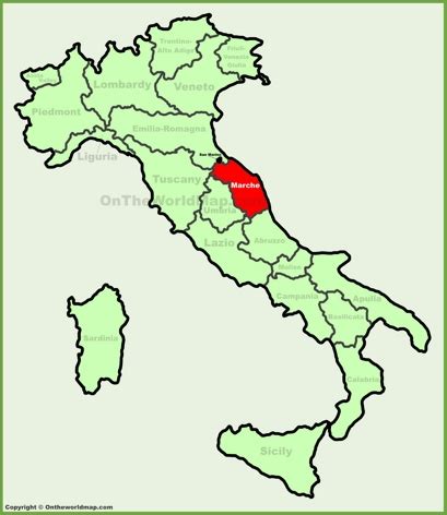 Marche Maps | Italy | Maps of Marche