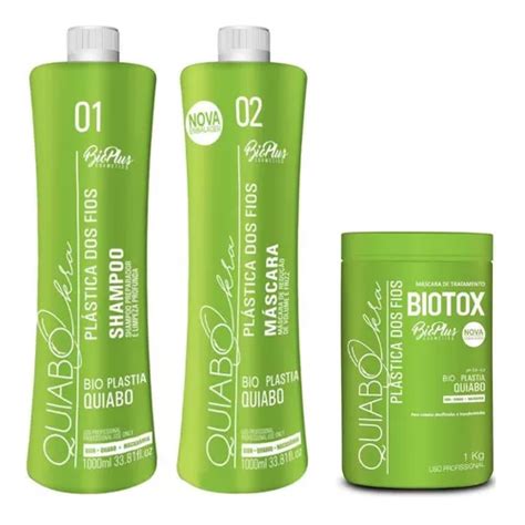 Bio Plus Progressiva Plastica Dos Fios Quiabo Btox Oferta