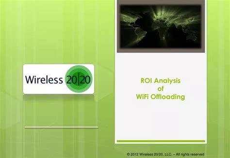 PPT ROI Analysis Of WiFi Offloading PowerPoint Presentation Free