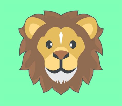 lion cartoon isolated on white 19664291 Vector Art at Vecteezy