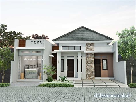 desain rumah  toko minimalis