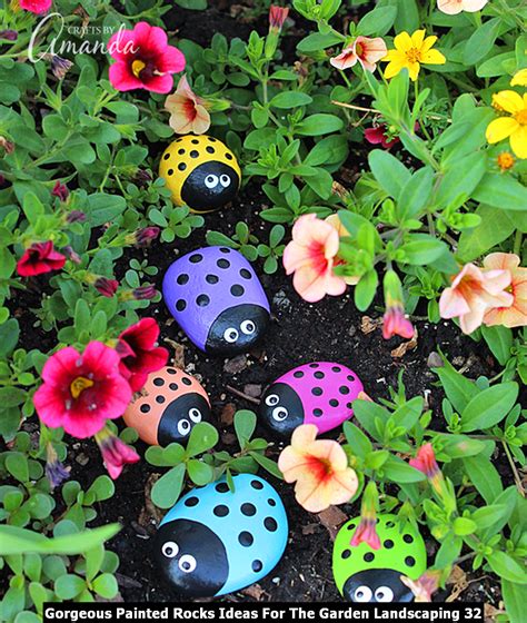 Gorgeous Painted Rocks Ideas For The Garden Landscaping 32 Homyhomee