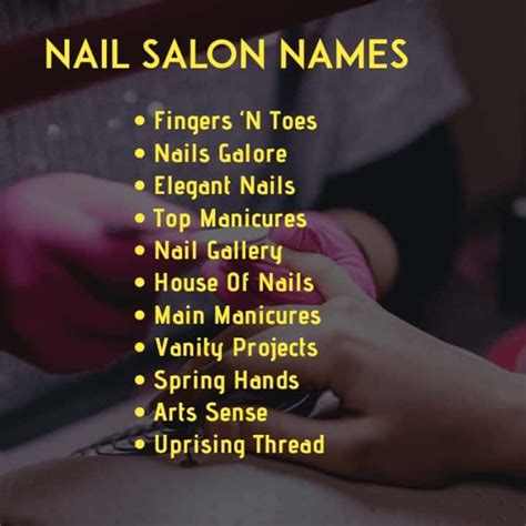 Salon Names Most Unique Nail Salon Name Ideas Nail Salon Names