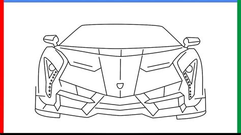 How To Draw Lamborghini Veneno Step By Step For Beginners Youtube