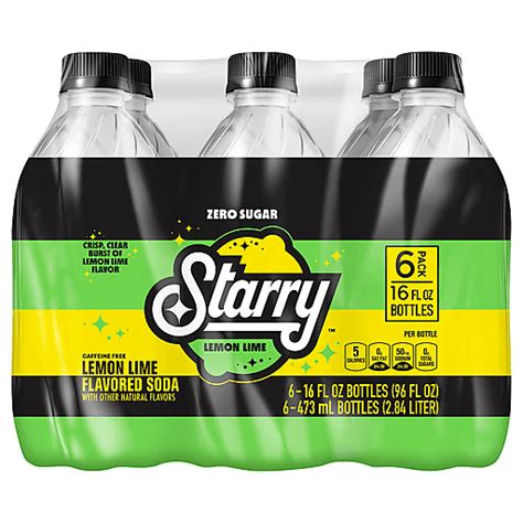 Starry Soda Zero Sugar Lemon Lime Pack Ea Beverages Carlie C S