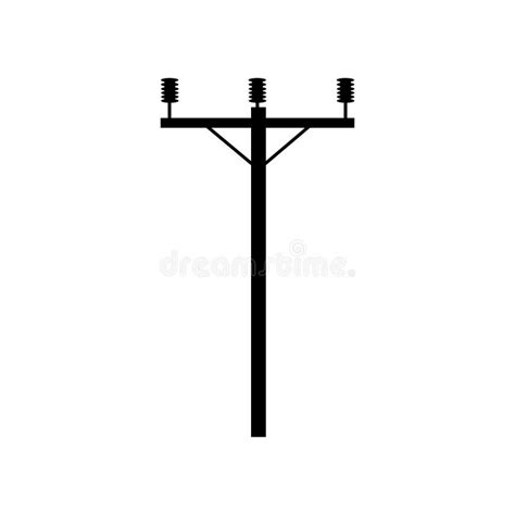 Electricity Tower Icon Vector Transmission Tower Illustration Sign Power Lines Symbol