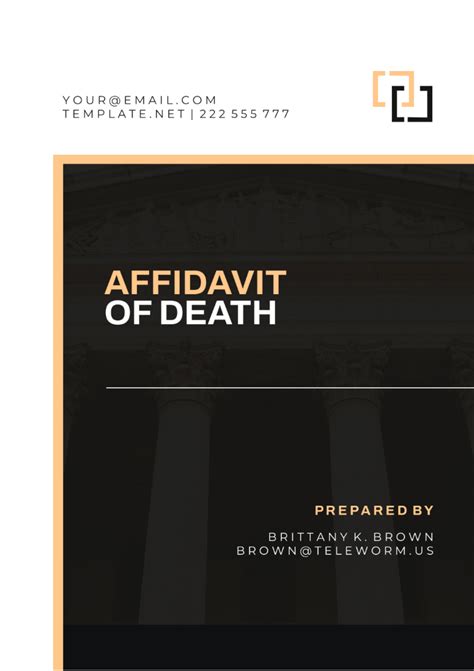 Free Idaho Affidavit of Death Template to Edit Online