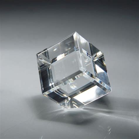 Chamfered Crystal Glass Cube Optical Crystal Beveled Diamond Cube K9 Crystal Cube With Cutting