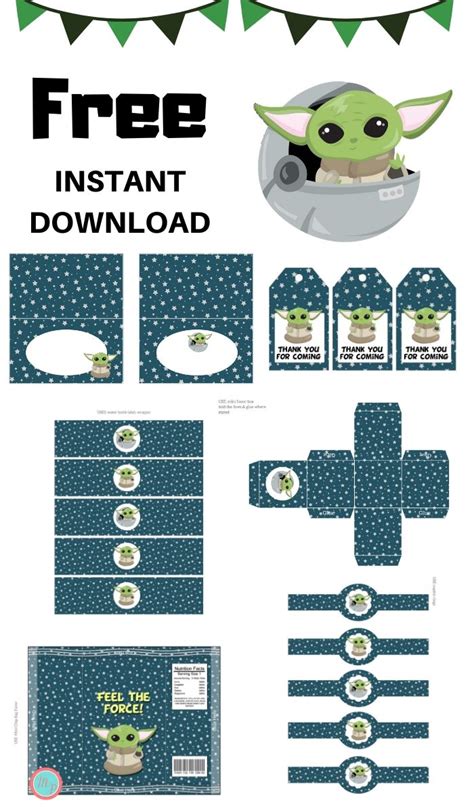 Free Baby Yoda Party Printable Magical Printable