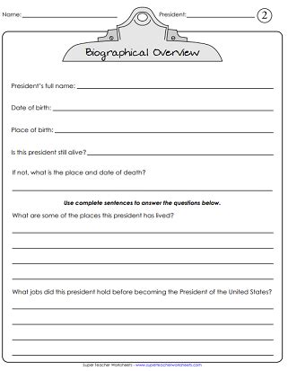 Presidents Day Worksheets - Worksheets Library