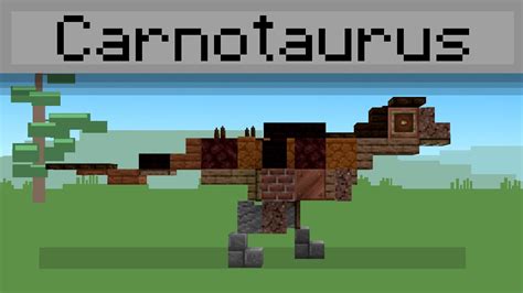 Minecraft How To Build Carnotaurus Jurassic World YouTube