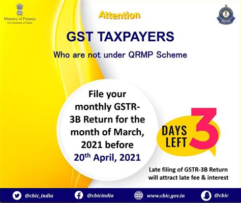 Cbic On Twitter Attention Gst Taxpayers Who Are Not Under Qrmp Scheme