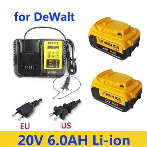 18v 20v 60ah Dewalt Battery Power Tool Replacement For Dewalt Dcb184 Dcb181 Dcb182 Dcb200 20v