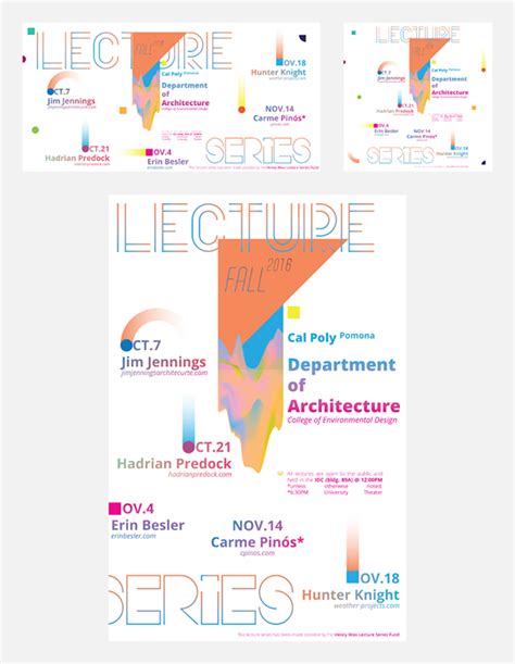 Fall 2016 Architecture Lecture Series (Cal Poly Pomona) on Pantone ...