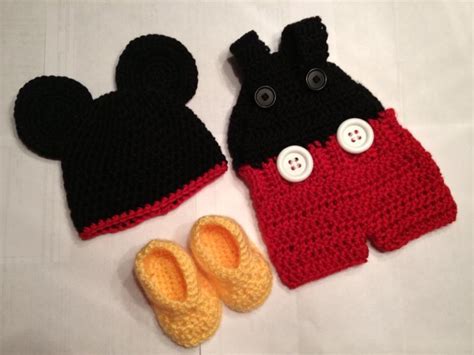 Newborn Mickey Mouse Crochet Outfit Pattern