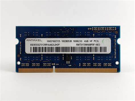 Оперативная память для ноутбука SODIMM Ramaxel DDR3L 4Gb 1600MHz PC3L