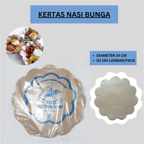 Jual Kertas Nasi Bunga Kertas Bulat Kertas Piring Tatakan Nasi