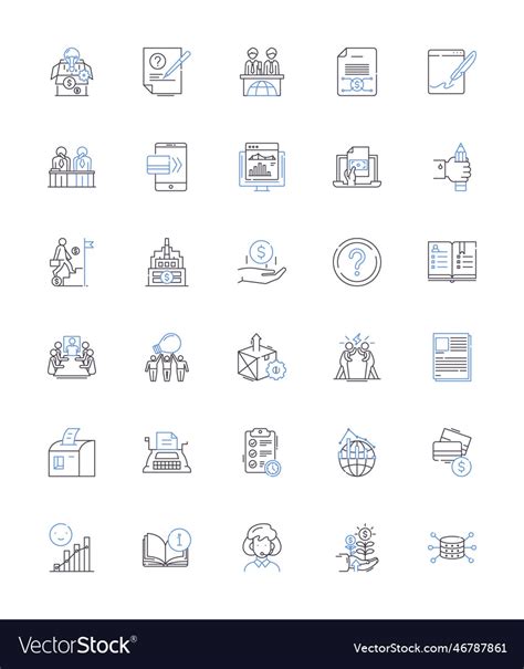 Commodity Trading Line Icons Collection Futures Vector Image