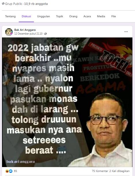 Cek Fakta Benarkah Ini Curhat Anies Soal Masa Jabatannya Yang Usai