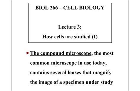 Lecture Powerpoint Biol Cell Biology Lecture How Cells Are