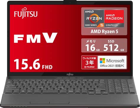 Amazon Co Jp Official Fujitsu FMV LIFEBOOK WAA J1 MS Office 2021