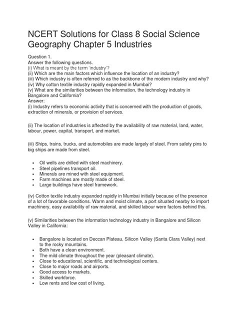 Ncert Solutions For Class 8 Social Science Geography Chapter 5