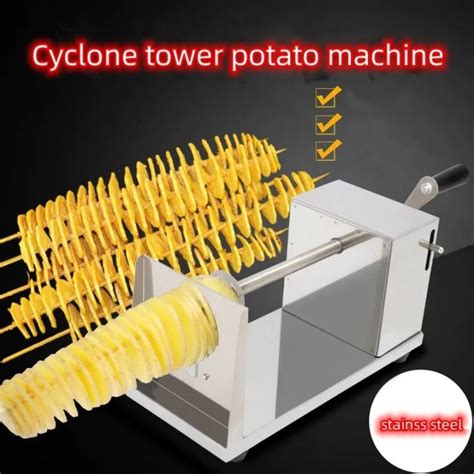 Commercial Twisted Potato Slicer Stainless Steel Manual Potato Tower