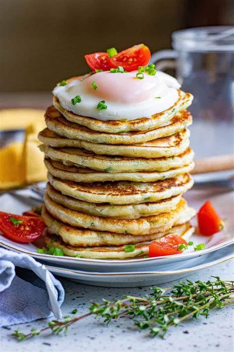 Savory Pancakes With Parmesan And Herbs • Pancake Recipes