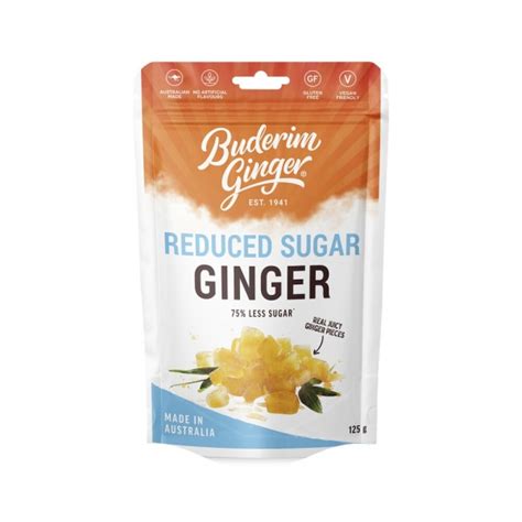 Buderim Ginger Naked Ginger Reduced Sugar 125g Adelaide S Finest Supermarkets