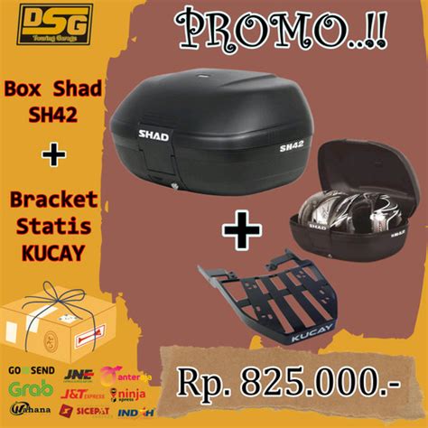 Jual Paket Box Motor Shad SH42 Bracket Statis KUCAY Shad SH 42