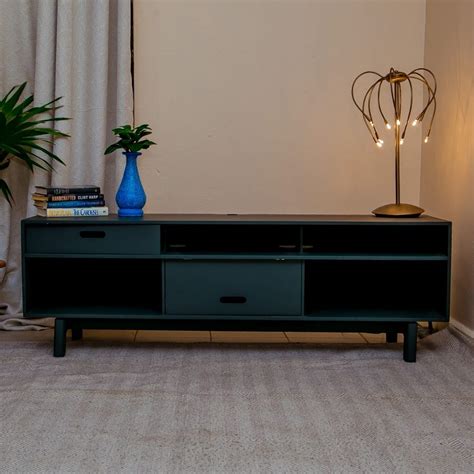 Wazi Tv Stand Charcoal Black Moko Home Living