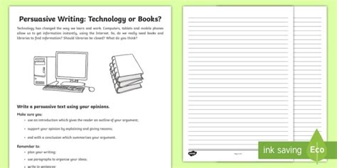 NAPLAN Style Writing Year 3 Or Year 5 Example Test Set 5 Persuasive Writing