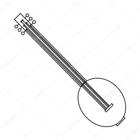 Saz Icono De Instrumento De M Sica Tradicional Turca Vector De Stock