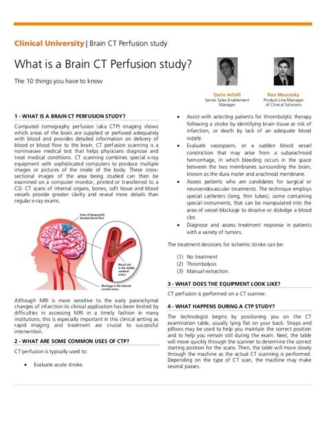 What is a Brain CT Imaging Perfusion Study?