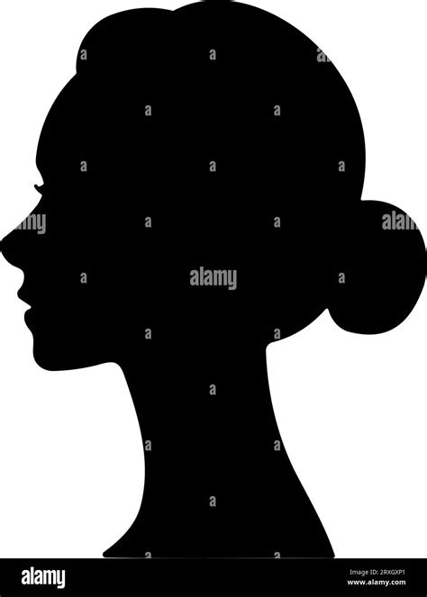 Perfil De Silueta De Cabeza De Mujer Ilustración Vectorial Imagen