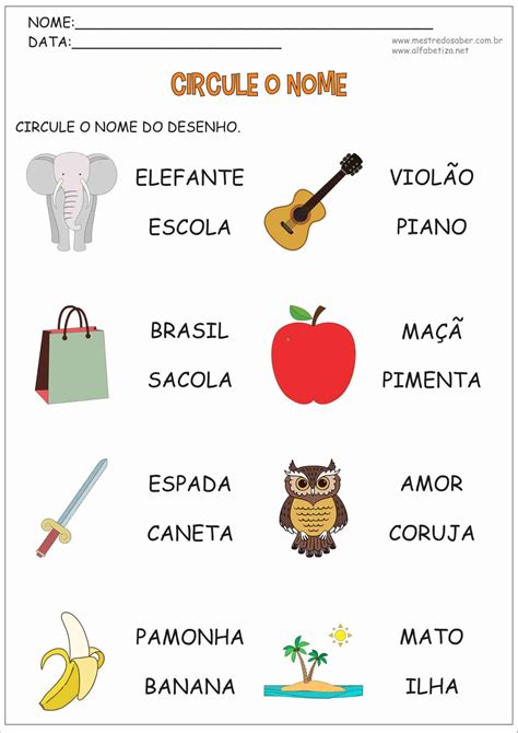 Atividades 1 Ano Português Para Imprimir - 9