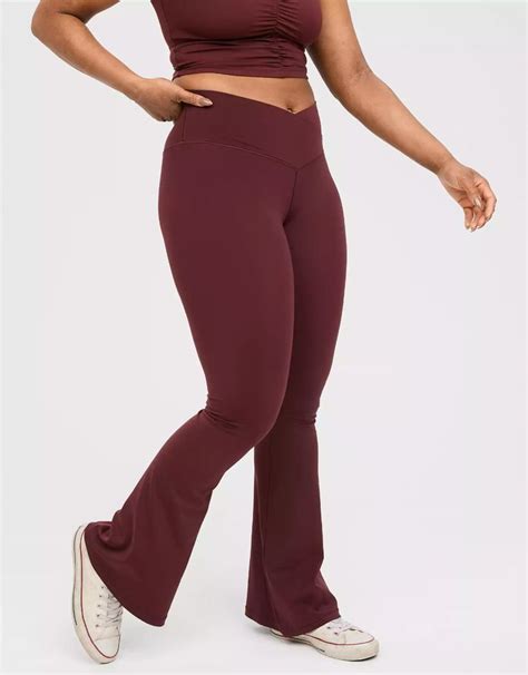 Offline By Aerie Real Me High Waisted Crossover Flare Legging In 2022 Flare Legging Legging